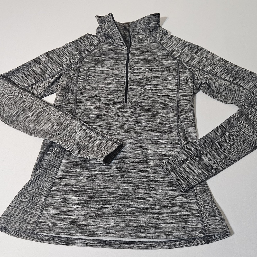 Under Armour 1/2‎ Zip S Lightweight Fleece Heather Gray Long Sleeve Stretch UA